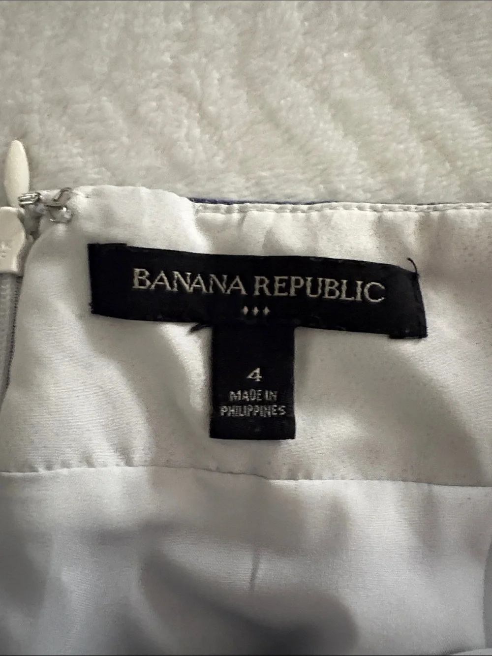Banana Republic Black, Navy and White Striped Pencil Skirt